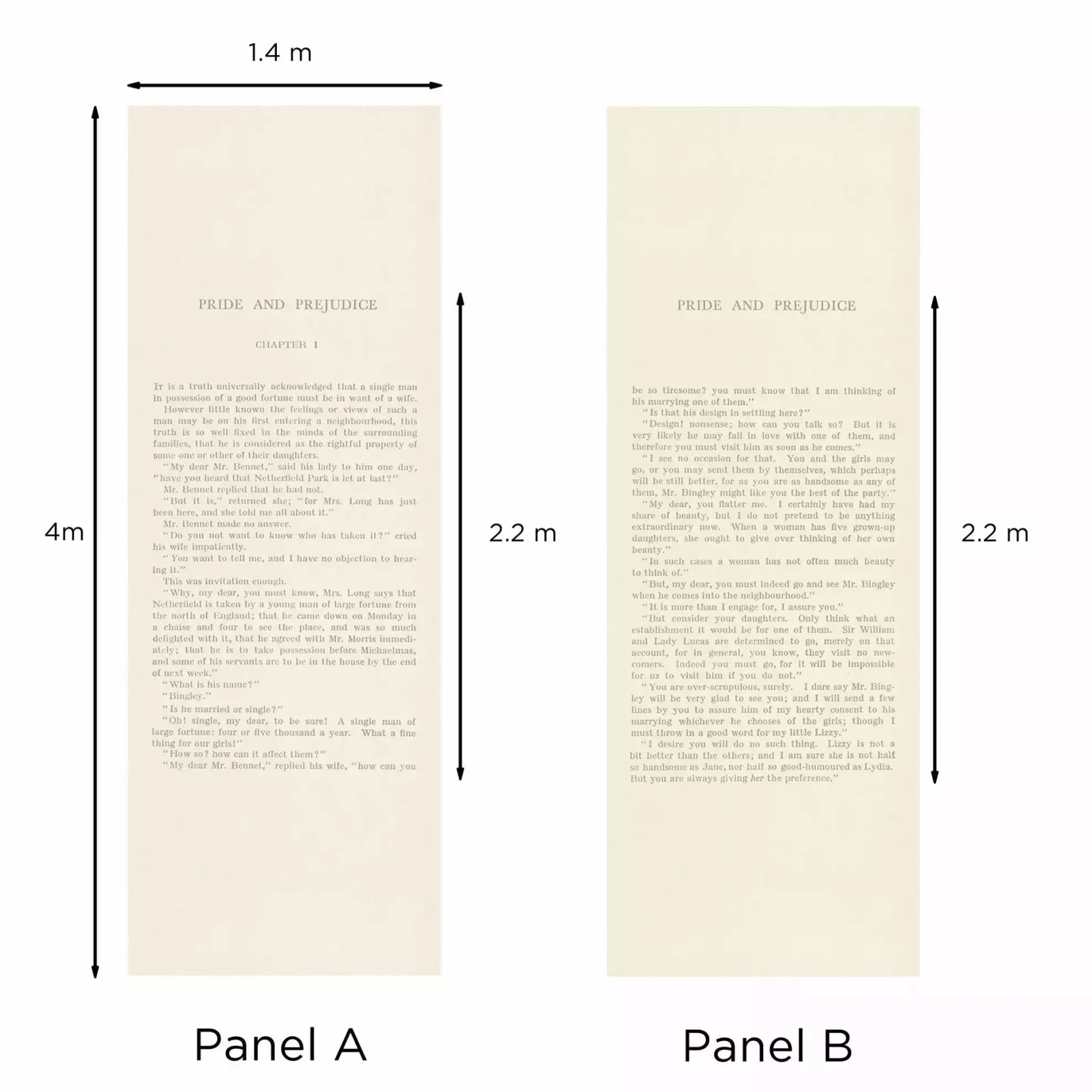 Pride And Prejudice | Large Panel A & B